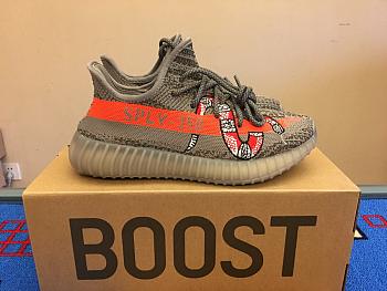 Yeezy 350 Boost V2 Gray Orange Python 