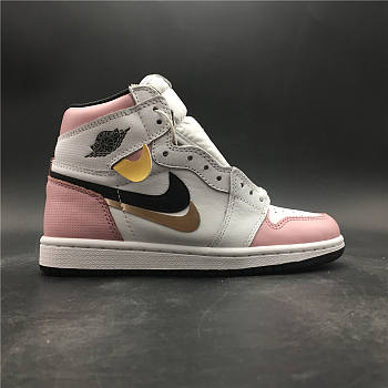 Jordan 1 High White Pink Black 