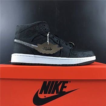 Jordan 1 Mid Fearless Black White CLOT 