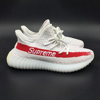 Supreme x Yeezy Boost 350 V2 White Red