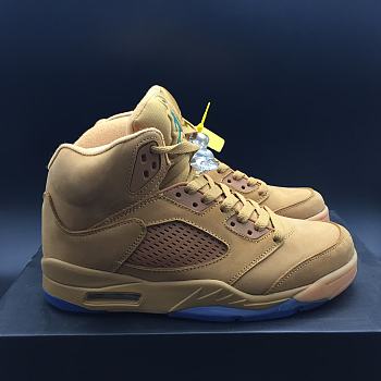 Air Jordan 5 Retro “Wheat” Premium Ginger/Grape-Cyan 