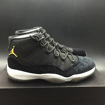  Air Jordan 11 GS  Black Gold Velvet