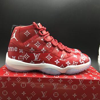 Supreme x Louis Vuitton x Air Jordan 11 Gym Red