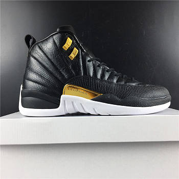 Air Jordan 12 Reptile Black Metallic Gold 