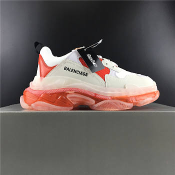 Balenciaga Triple S Clear Sole White/Orange 