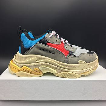 Balenciaga Triple S Dark Grey Red Blue