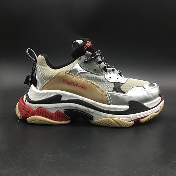 Balenciaga Triple S Silver Red