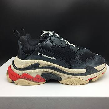 Balenciaga Triple S Old Black Red