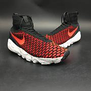 Nike Air Footscape Magista Flyknit Black/Bright Crimson-Gym Red-Cool Grey - 4