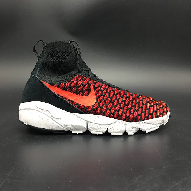 Nike Air Footscape Magista Flyknit Black/Bright Crimson-Gym Red-Cool Grey - 1