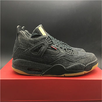  Air Jordan 4 Retro Levi's Black (GS) (Levi's Tag)