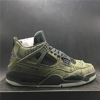 Air Jordan 4 x KAWS Black Army Green