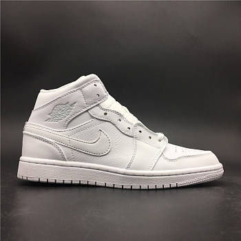 Air Jordan 1 Mid Triple White - 554724-109 