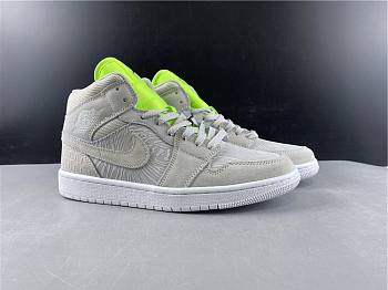 Air Jordan 1 Mid Vast Grey Ghost Green