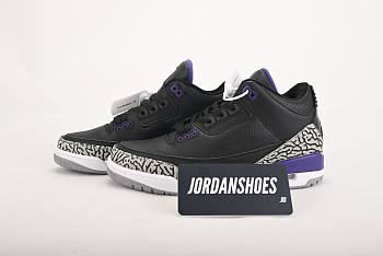 Air Jordan 3 Retro Black Court Purple 