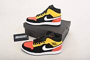 Air Jordan 1 Mid Black Amarillo Orange - 852542-087 - 2