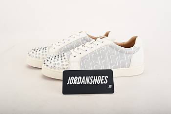 CHRISTIAN LOUBOUTIN Louis Junior Spikes Printed Leather Sneakers