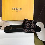 Fendi VERTIGO Brown satin slides - 8X8142AE7SF0R7V - 2