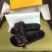 Fendi VERTIGO Brown satin slides - 8X8142AE7SF0R7V - 5