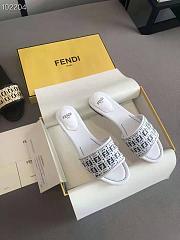 FF INTERLACE White leather slides - 8R8092AEH6F0Z5V - 4