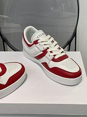 Celine Trainer Low Lace-up Sneaker Optic White Red - 2