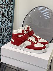 Celine CT-03 Trainer High Top With Scratch Sneakers Optic White Red - 5