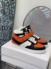 Celine CT-03 Trainer High Top With Scratch Sneakers Black Orange - 344513338C.38OO - 2