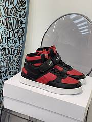 Celine CT-03 Trainer High Top With Scratch Sneakers Black Red - 344513338C.38BR - 2