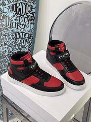 Celine CT-03 Trainer High Top With Scratch Sneakers Black Red - 344513338C.38BR - 4