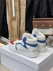 Celine CT-01 Z Trainer High Top Sneakers Red Blue - 4