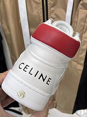 Celine CT-01 Z Trainer High Top Sneakers Red Optic White - 3