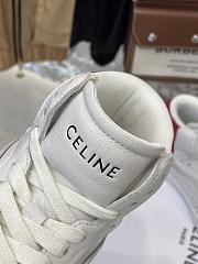 Celine CT-01 Z Trainer High Top Sneakers Red Optic White - 4