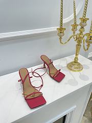 Bottega Veneta Hot Pink Stretch chain-strap Sandals - 4