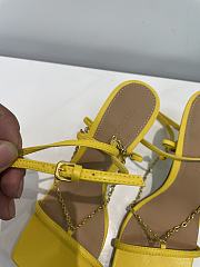 Bottega Veneta Yellow Stretch chain-strap Sandals - 4