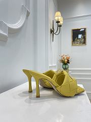 Bottega Veneta Yellow Quilted Leather Lido Mules  - 2