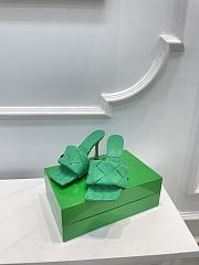 Bottega Veneta Green Quilted Leather Lido Mules - 2