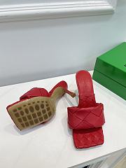 Bottega Veneta Red Quilted Leather Lido Mules - 5