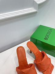 Bottega Veneta Orange Quilted Leather Lido Mules - 4