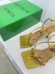 Bottega Veneta Yellow Strappy Stretch Heeled Sandals - 2