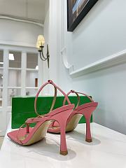 Bottega Veneta Pink Strappy Stretch Heeled Sandals - 2