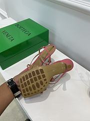 Bottega Veneta Pink Strappy Stretch Heeled Sandals - 3