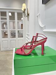 Bottega Veneta Hot Pink Strappy Stretch Heeled Sandals - 2