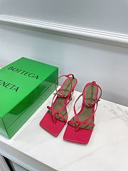 Bottega Veneta Hot Pink Strappy Stretch Heeled Sandals - 4