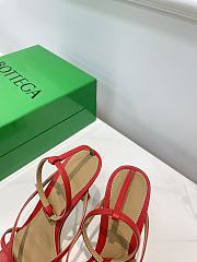 Bottega Veneta Red Strappy Stretch Heeled Sandals - 2