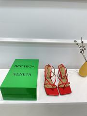 Bottega Veneta Red Strappy Stretch Heeled Sandals - 4