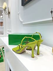 Bottega Veneta Lime Strappy Stretch Heeled Sandals - 2