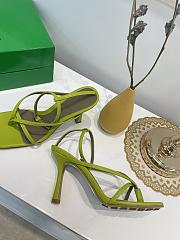 Bottega Veneta Lime Strappy Stretch Heeled Sandals - 4