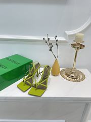 Bottega Veneta Lime Strappy Stretch Heeled Sandals - 5