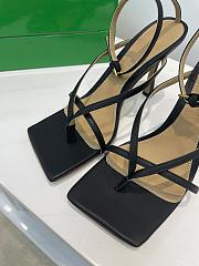 Bottega Veneta Black Strappy Stretch Heeled Sandals - 2