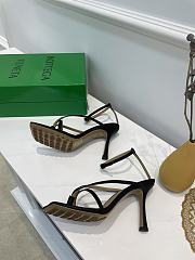 Bottega Veneta Black Strappy Stretch Heeled Sandals - 3